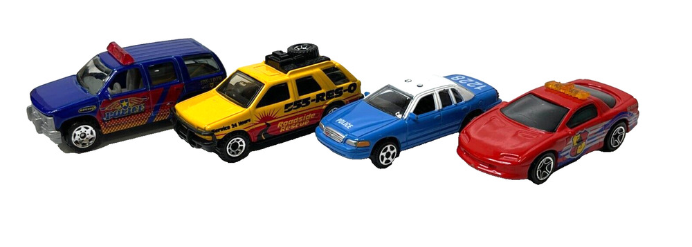 Lot of 4 Matchbox Mattel Wheels 97 Chevy Tahoe Isuzu Rodeo Crown Victoria Camaro
